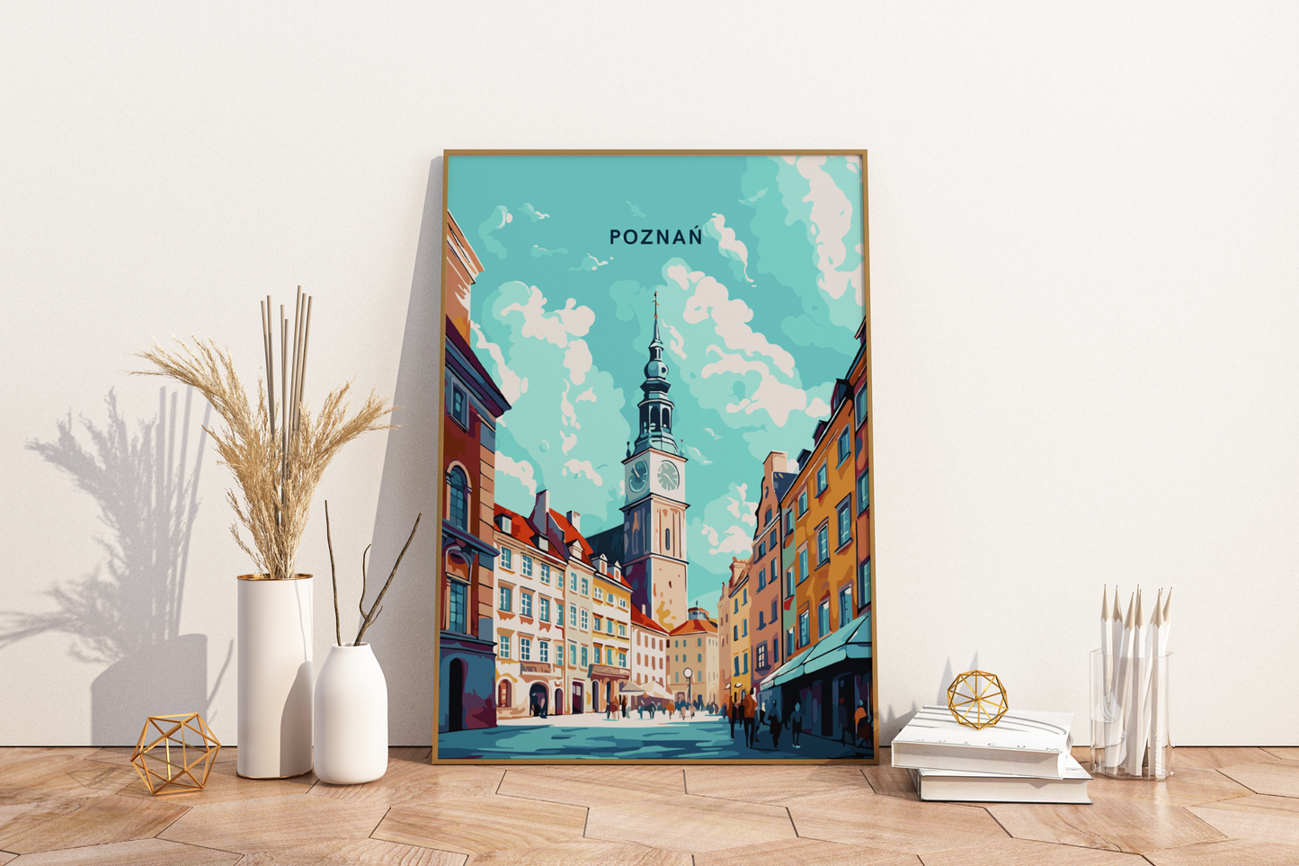 Poznań Poland Travel Print Poster - Pitchers Design