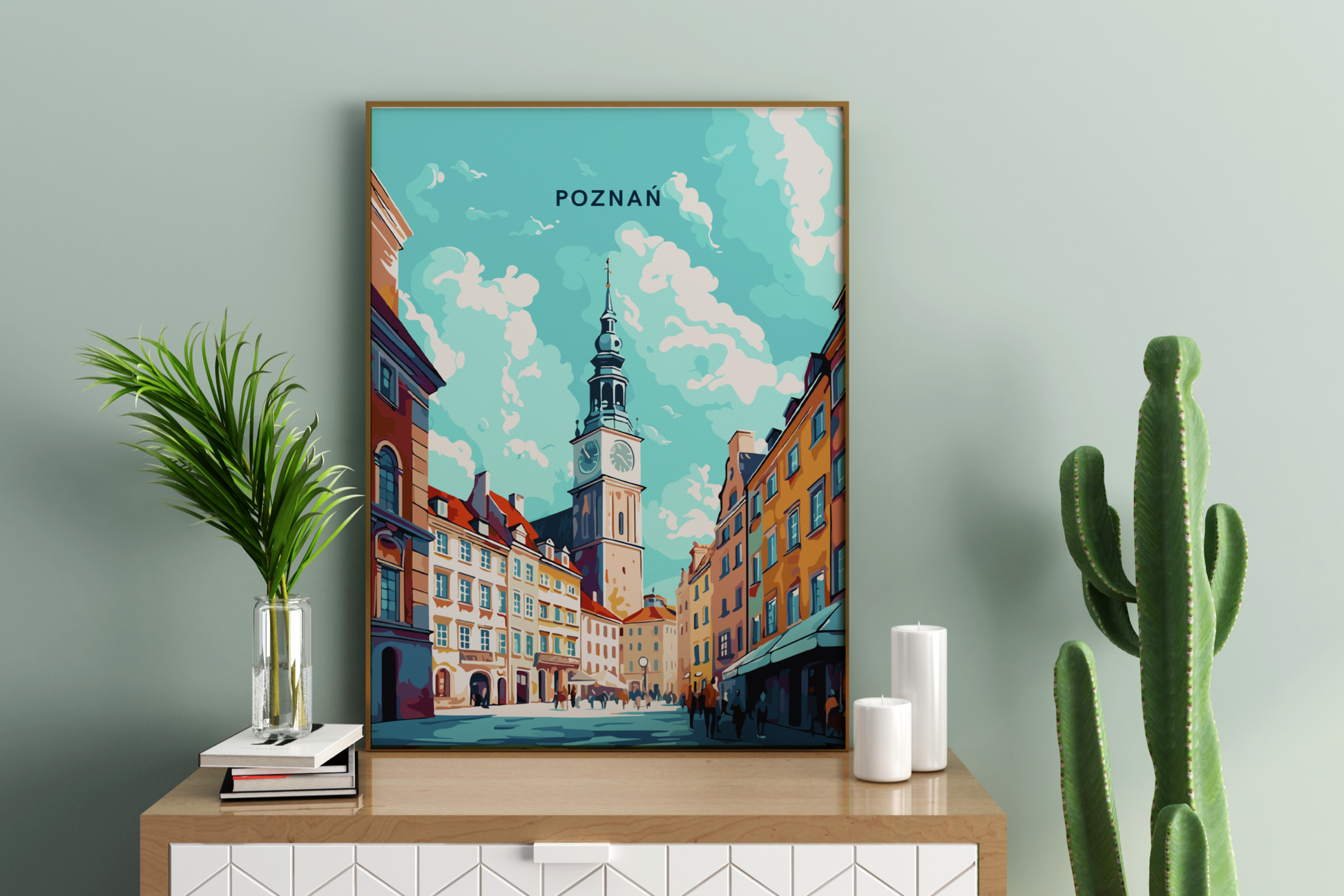 Poznań Poland Travel Print Poster - Pitchers Design