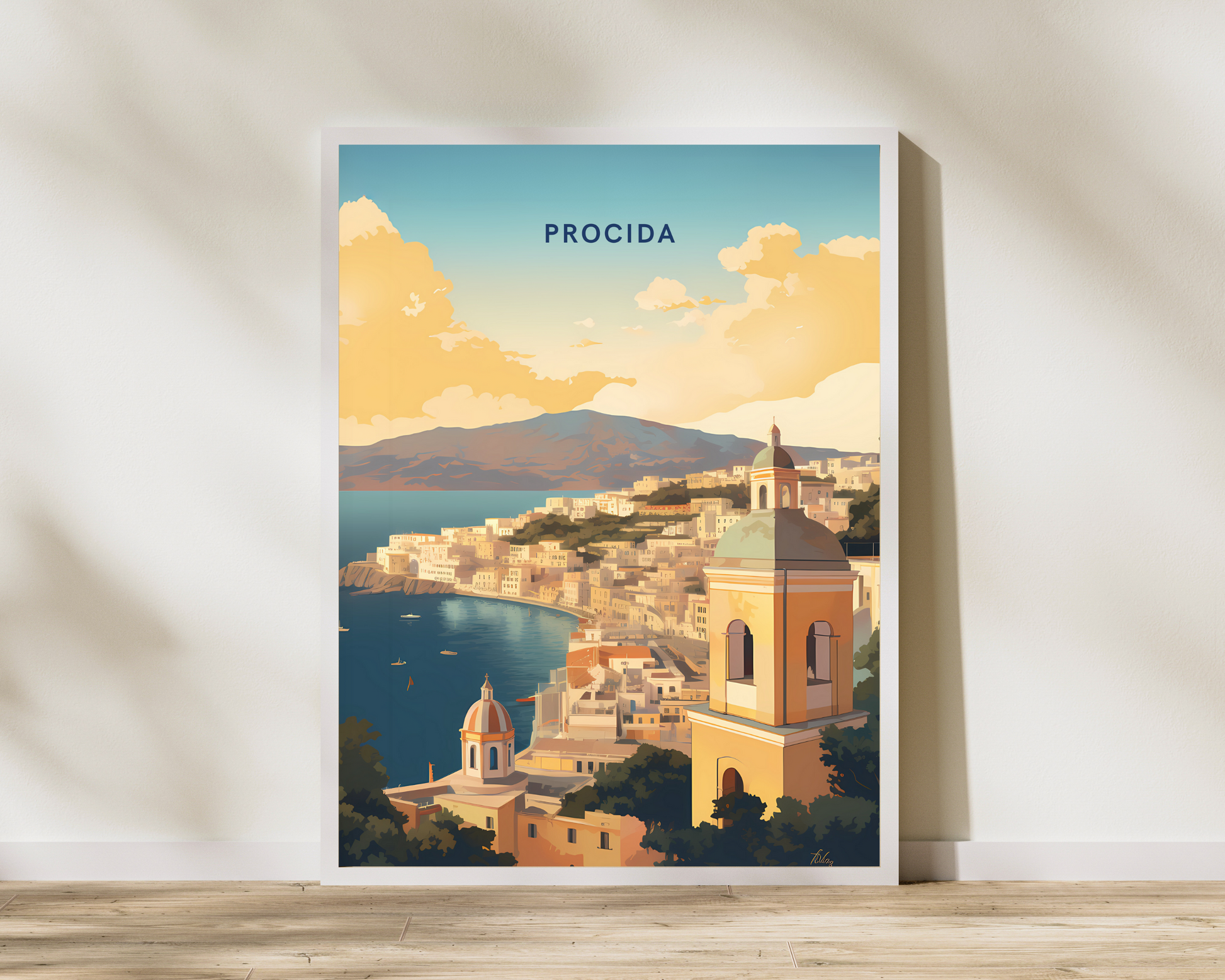 Procida Italy Travel Poster Print - Pitchers Design