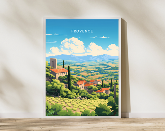 Provence France Travel Poster Print - Pitchers Design