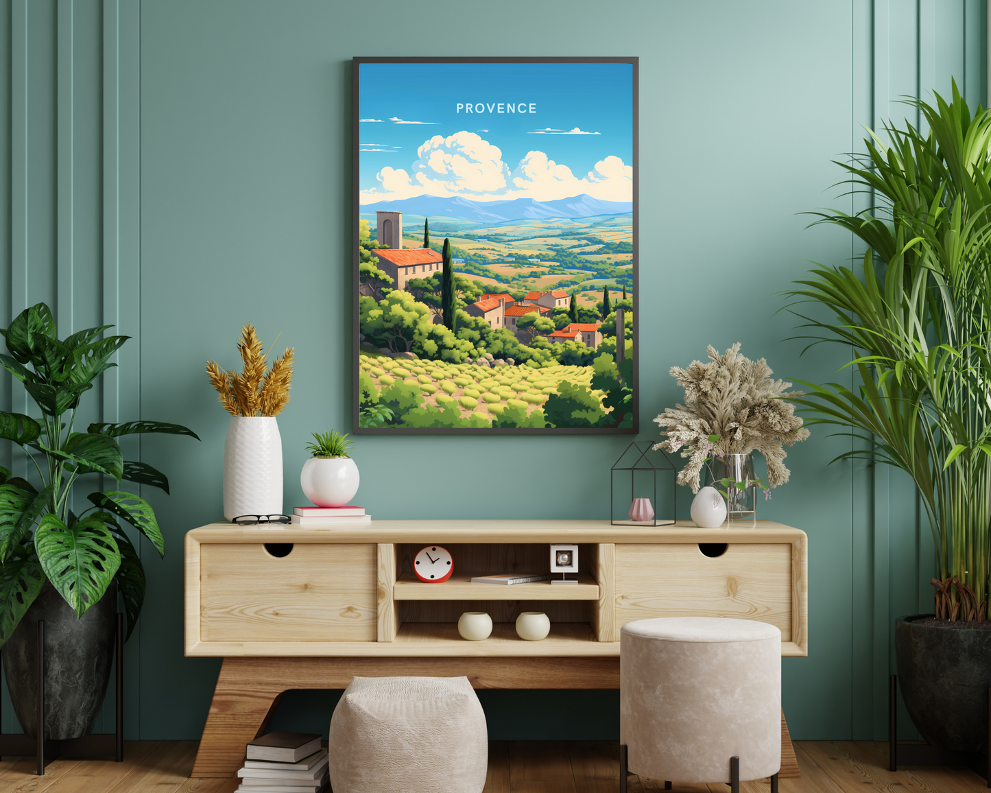 Provence France Travel Poster Print - Pitchers Design