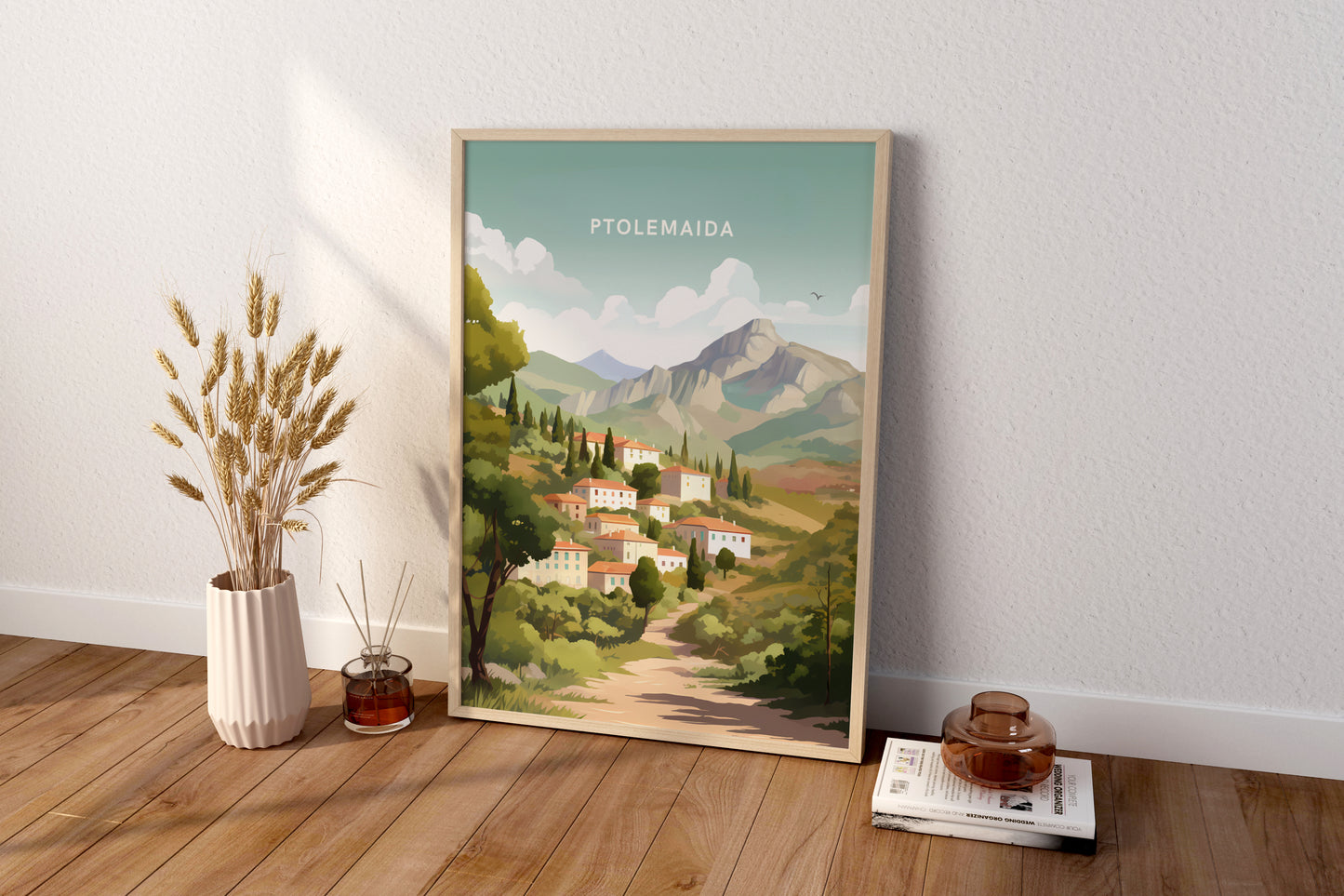 Ptolemaida Greece Travel Poster Print - Pitchers Design