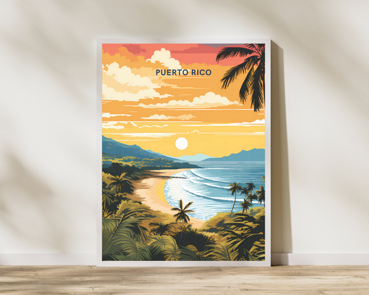 Puerto Rico Travel Poster Print - Pitchers Design