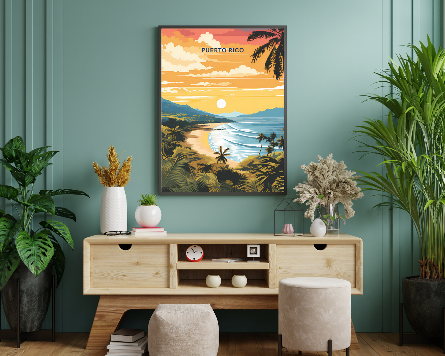 Puerto Rico Travel Poster Print - Pitchers Design