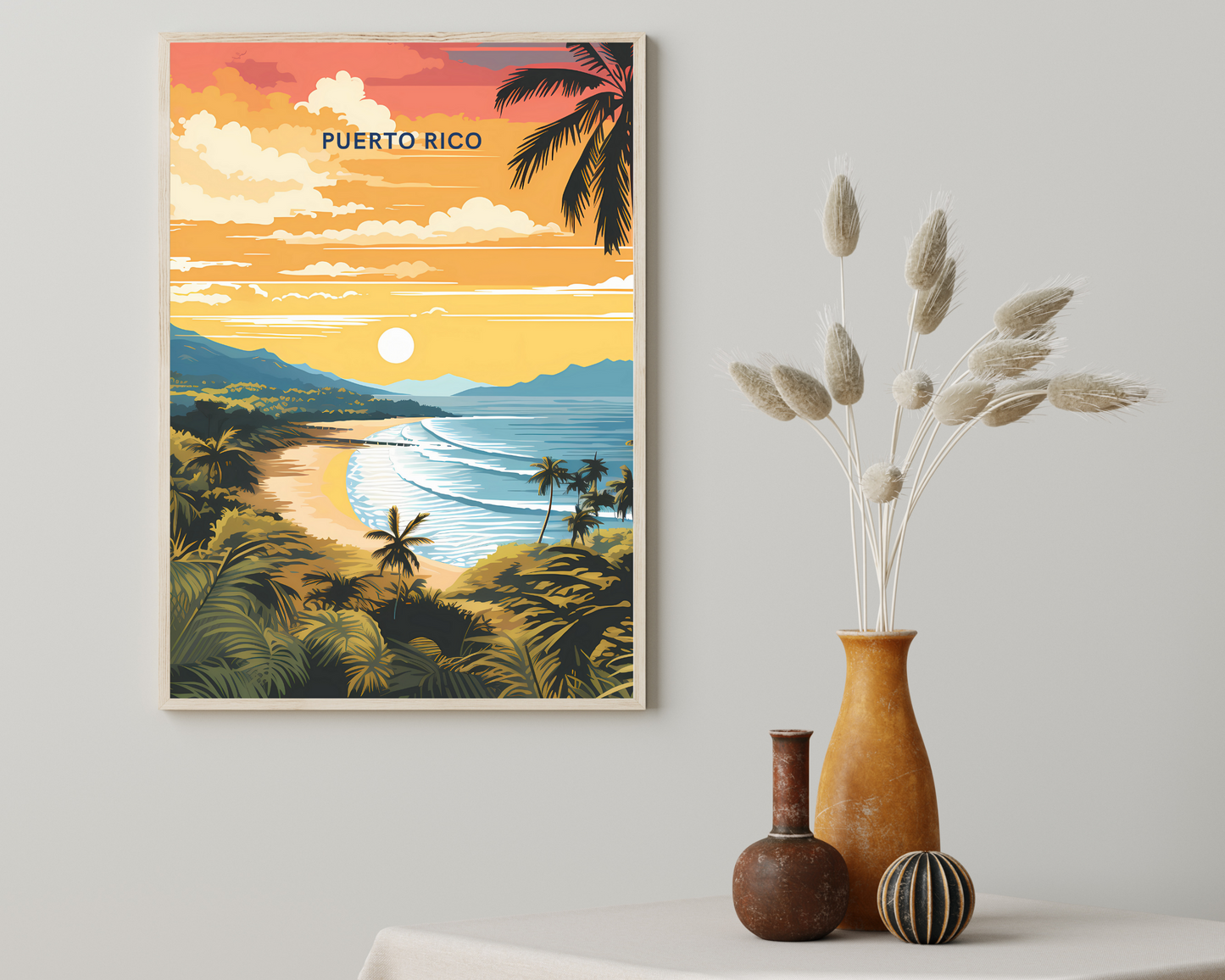 Puerto Rico Travel Poster Print - Pitchers Design