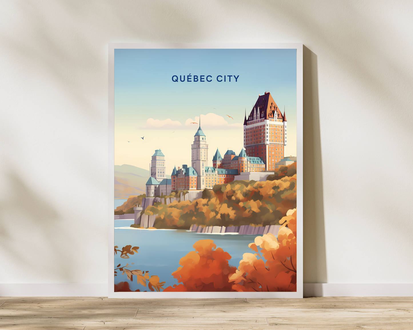 Québec City Canada Travel Poster Print - Pitchers Design