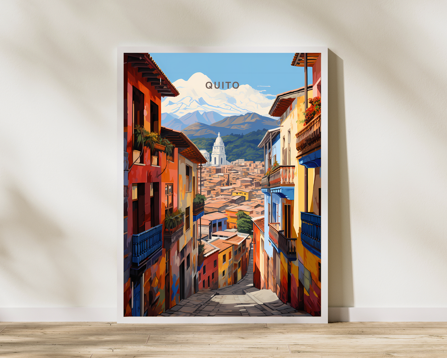 Quito Ecuador Travel Poster Print - Pitchers Design