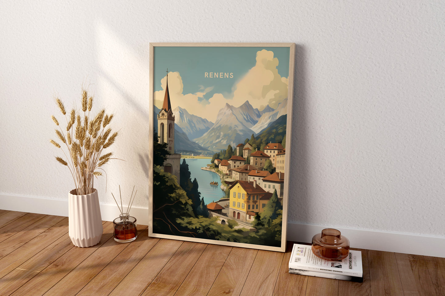 Renens Switzerland Travel Poster Print - Pitchers Design