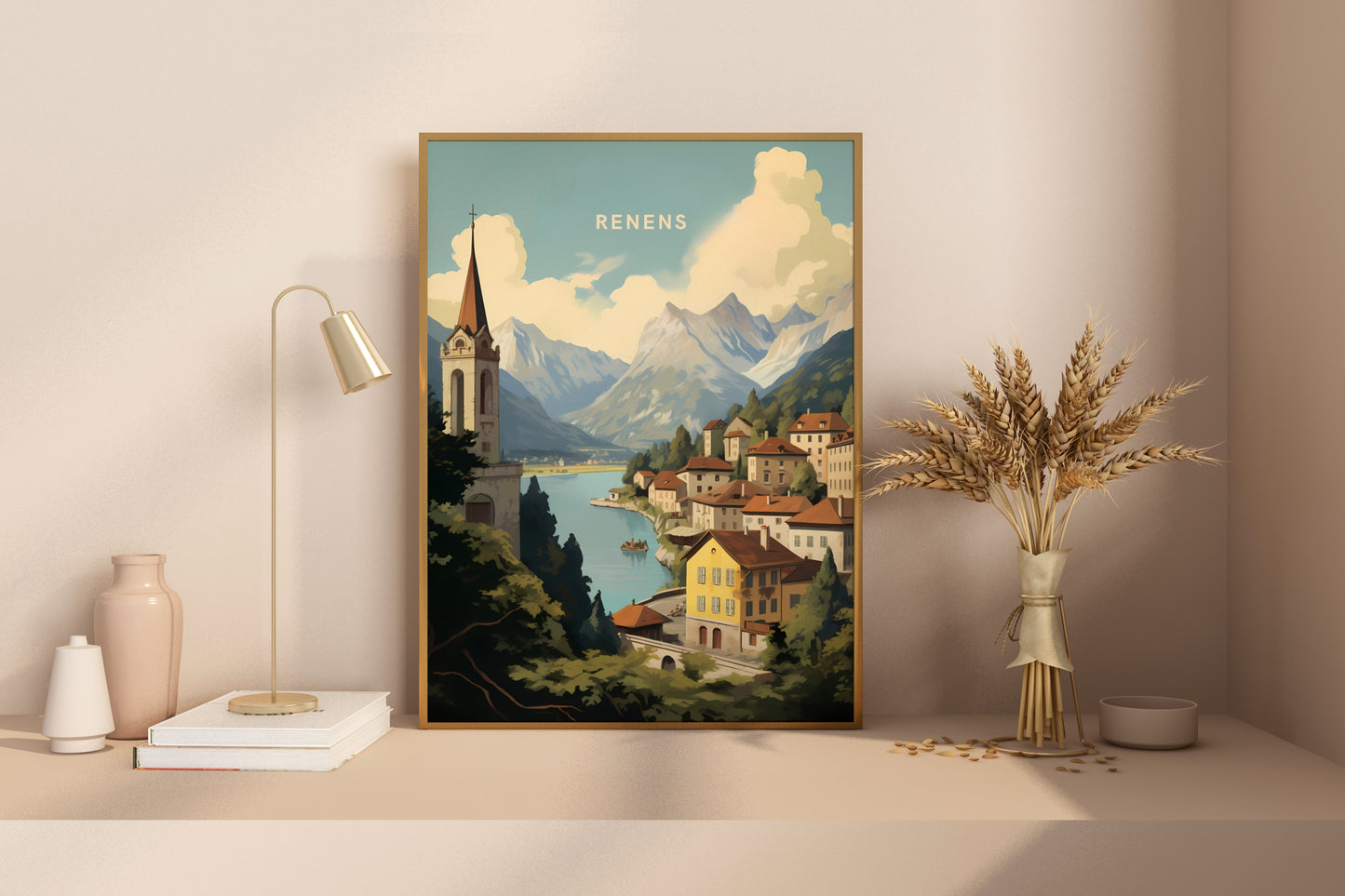 Renens Switzerland Travel Poster Print - Pitchers Design