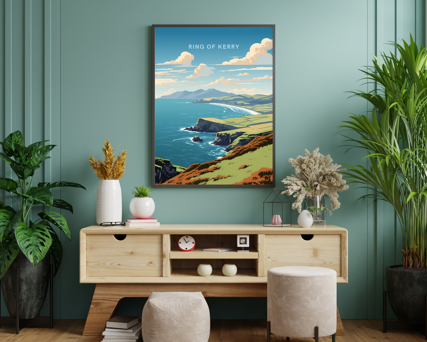 Ring of Kerry Ireland Travel Poster Print - Pitchers Design