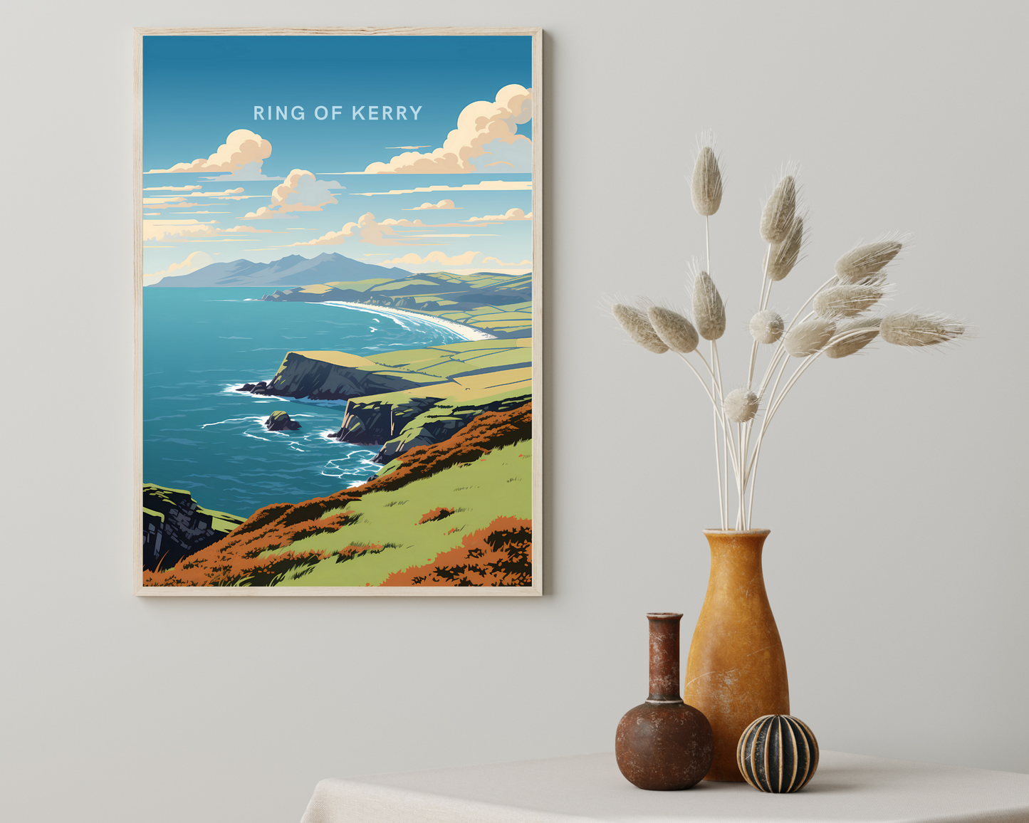 Ring of Kerry Ireland Travel Poster Print - Pitchers Design