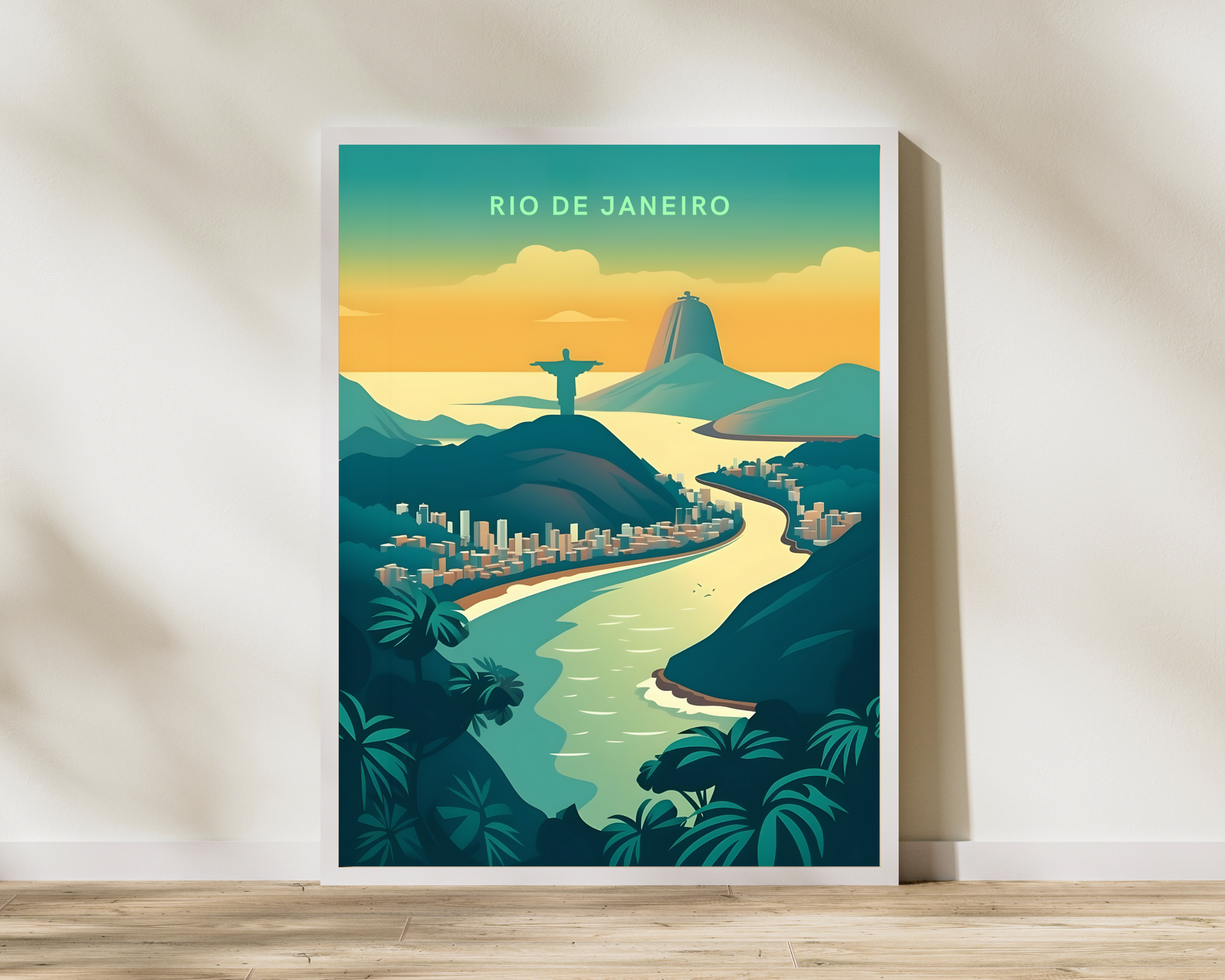 Rio de Janeiro Brazil Travel Poster Print - Pitchers Design