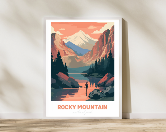 Rocky Mountain National Park Travel Poster Print - Pitchers Design