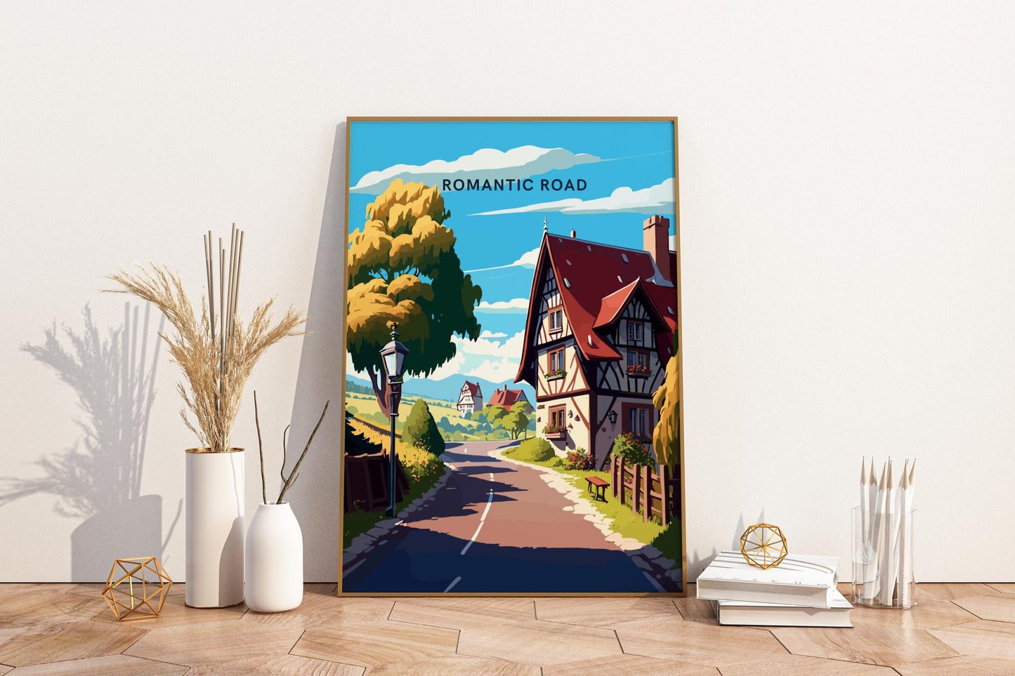 Romantische Straße Deutschland Reisedruck Poster