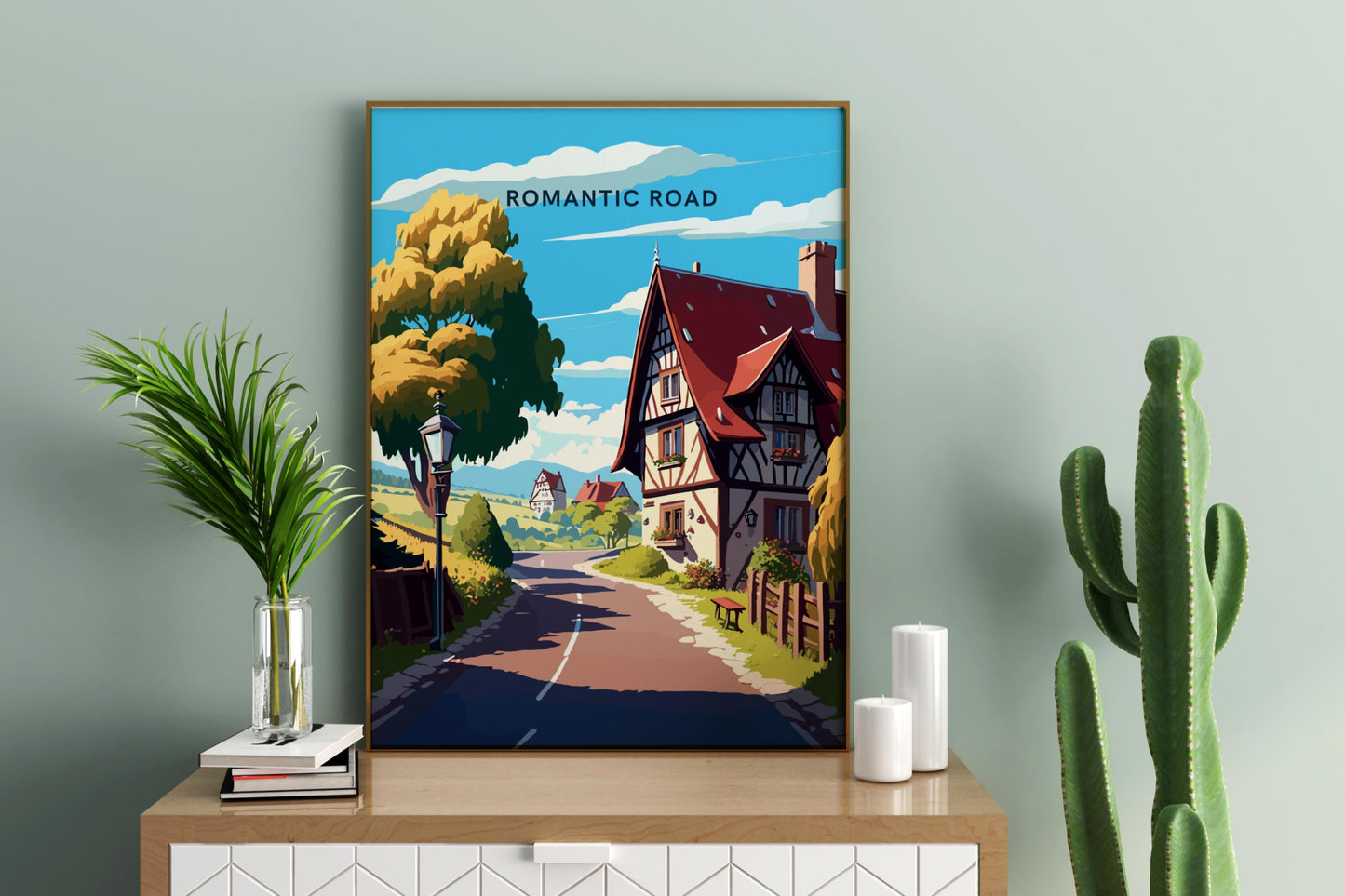 Romantische Straße Deutschland Reisedruck Poster