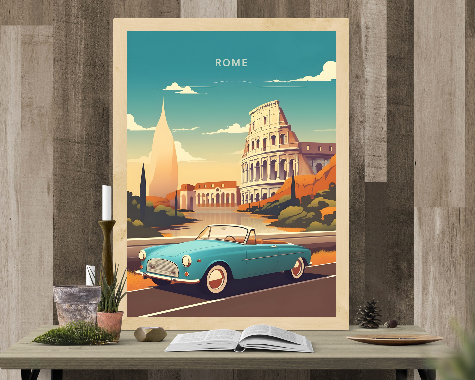 Rome Italy Travel Poster Print - Pitchers Design