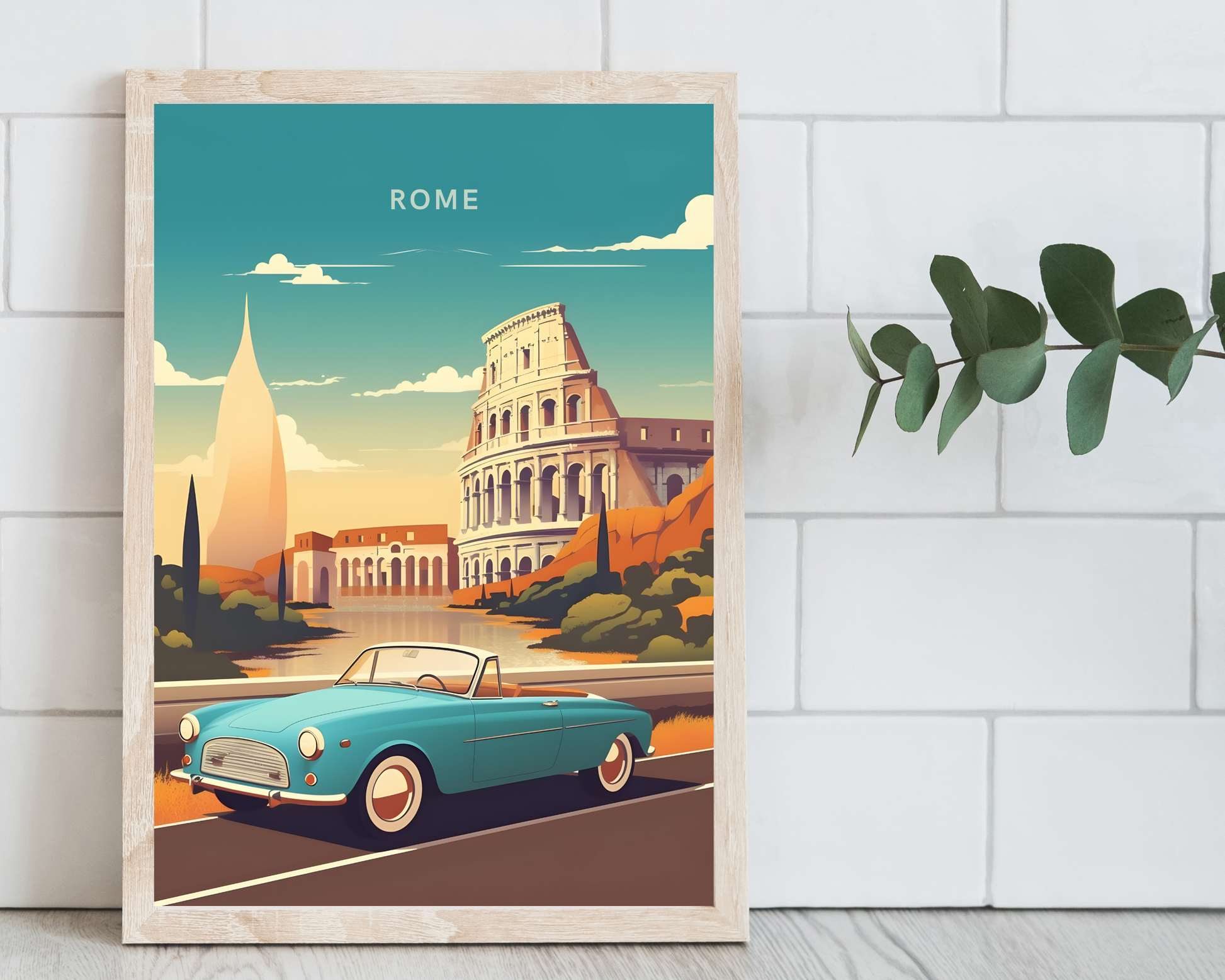 Rome Italy Travel Poster Print - Pitchers Design