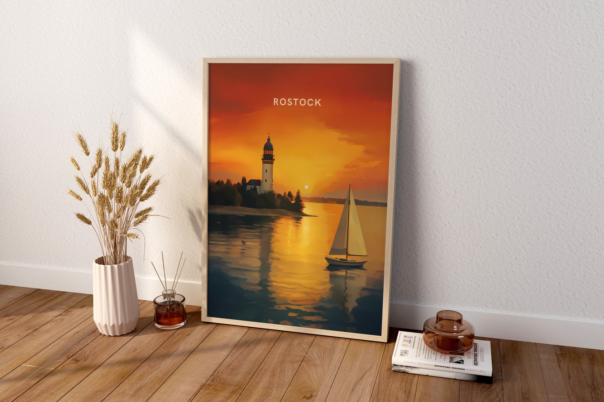 Rostock Germany Travel Poster Print - Pitchers Design