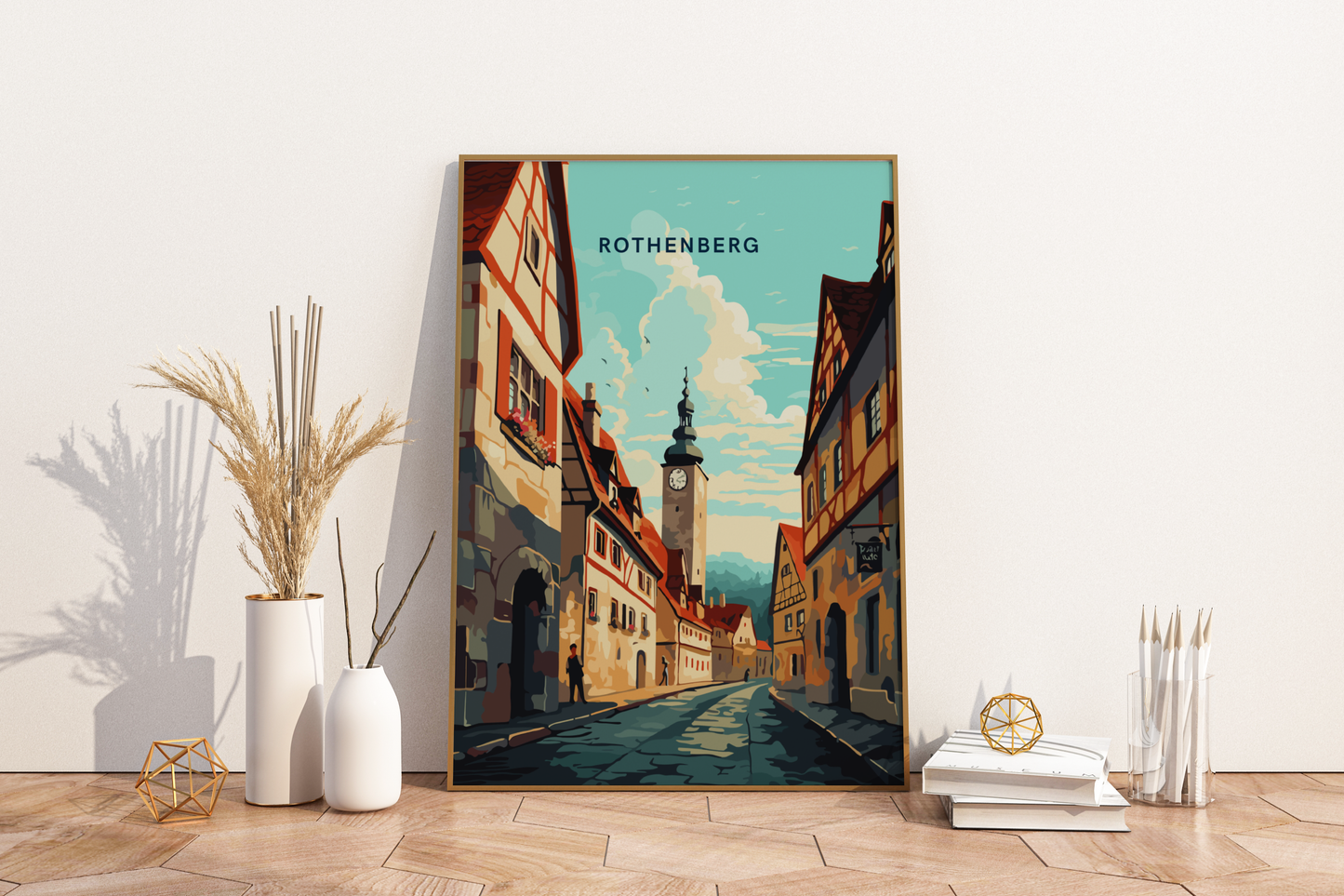 Rothenberg Germany Travel Print Poster - Pitchers Design