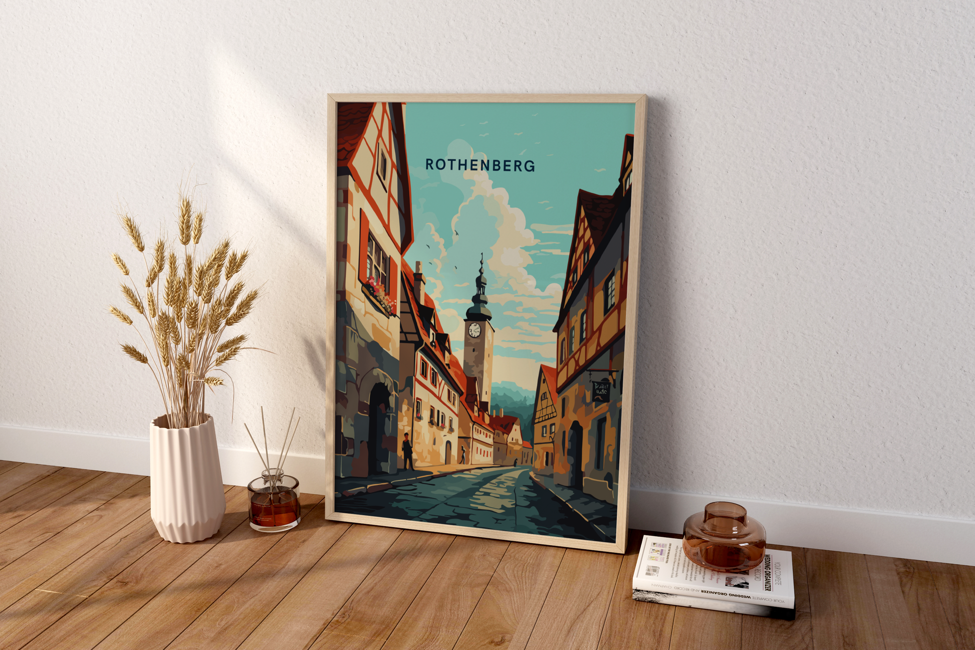 Rothenberg Germany Travel Print Poster - Pitchers Design