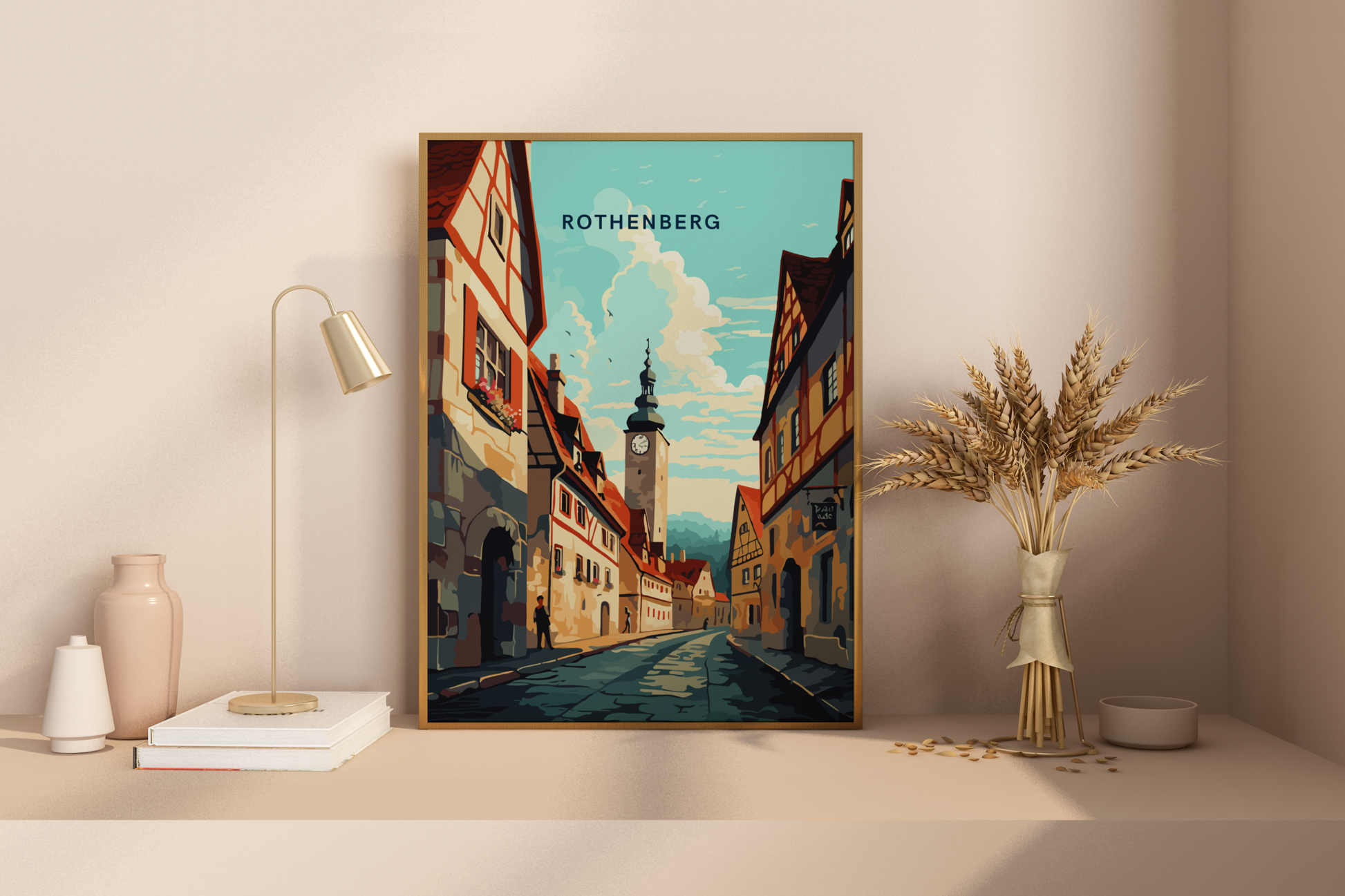 Rothenberg Germany Travel Print Poster - Pitchers Design