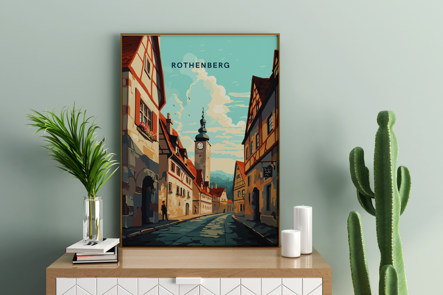 Rothenberg Germany Travel Print Poster - Pitchers Design