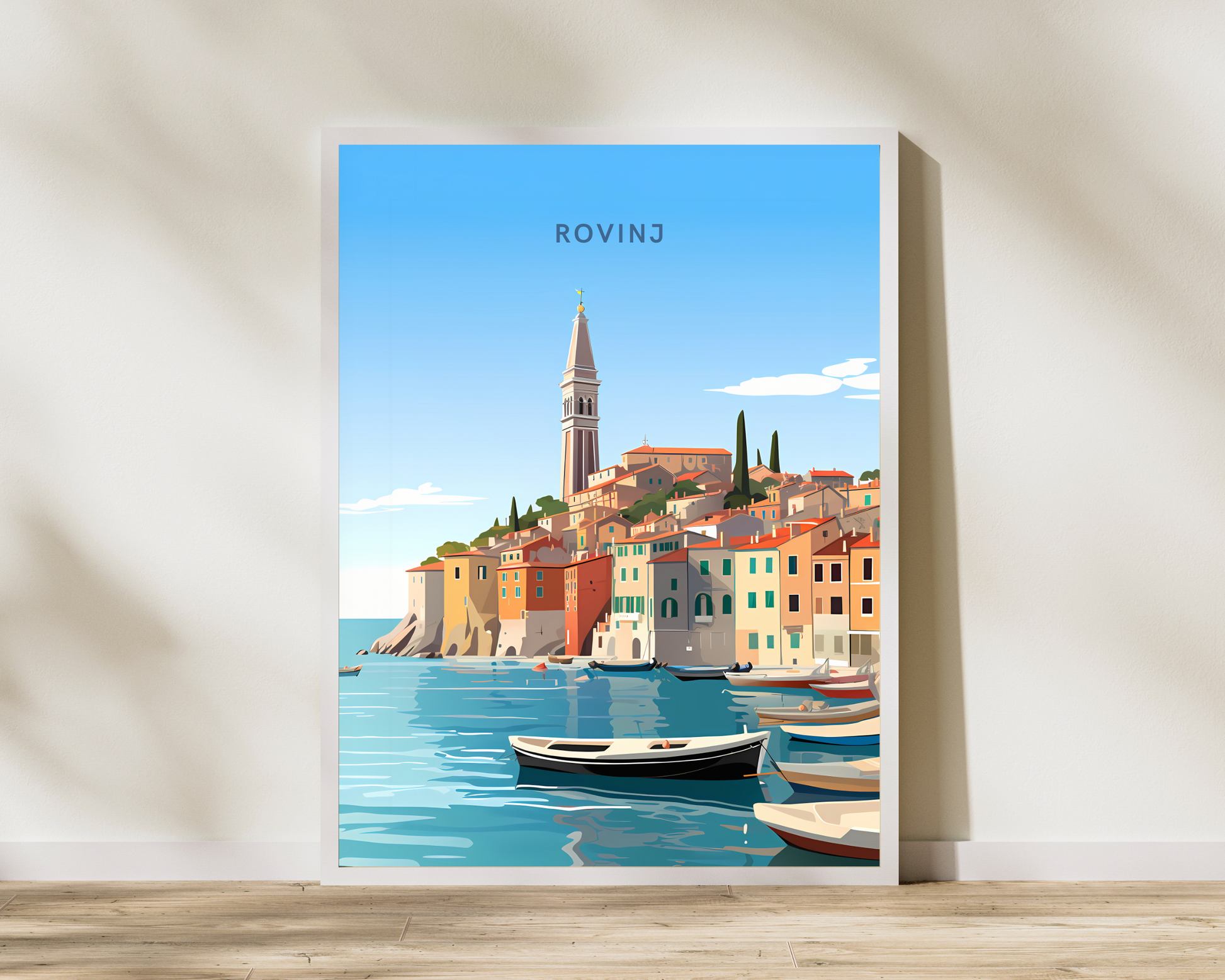 Rovinj Croatia Travel Poster Print - Pitchers Design