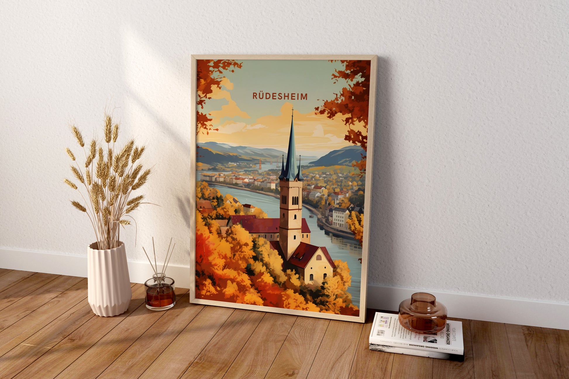 Rudesheim Germany Travel Poster Print - Pitchers Design