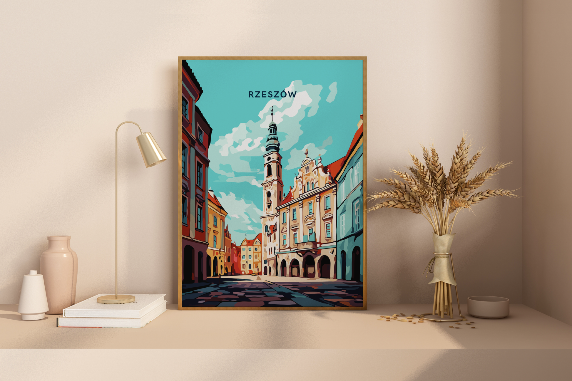 Rzeszów Poland Travel Print Poster - Pitchers Design