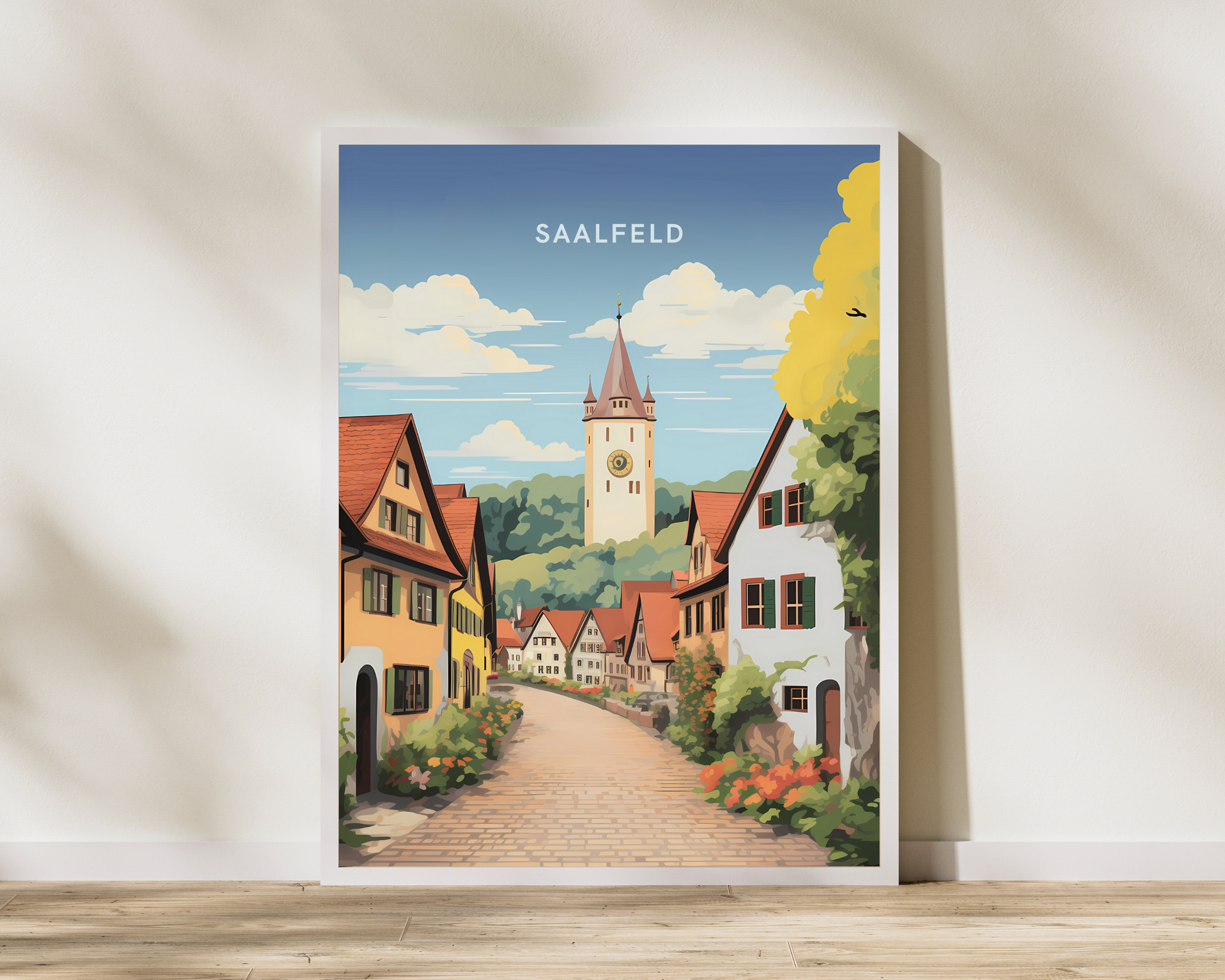 Saalfeld Germany Travel Poster Print - Pitchers Design