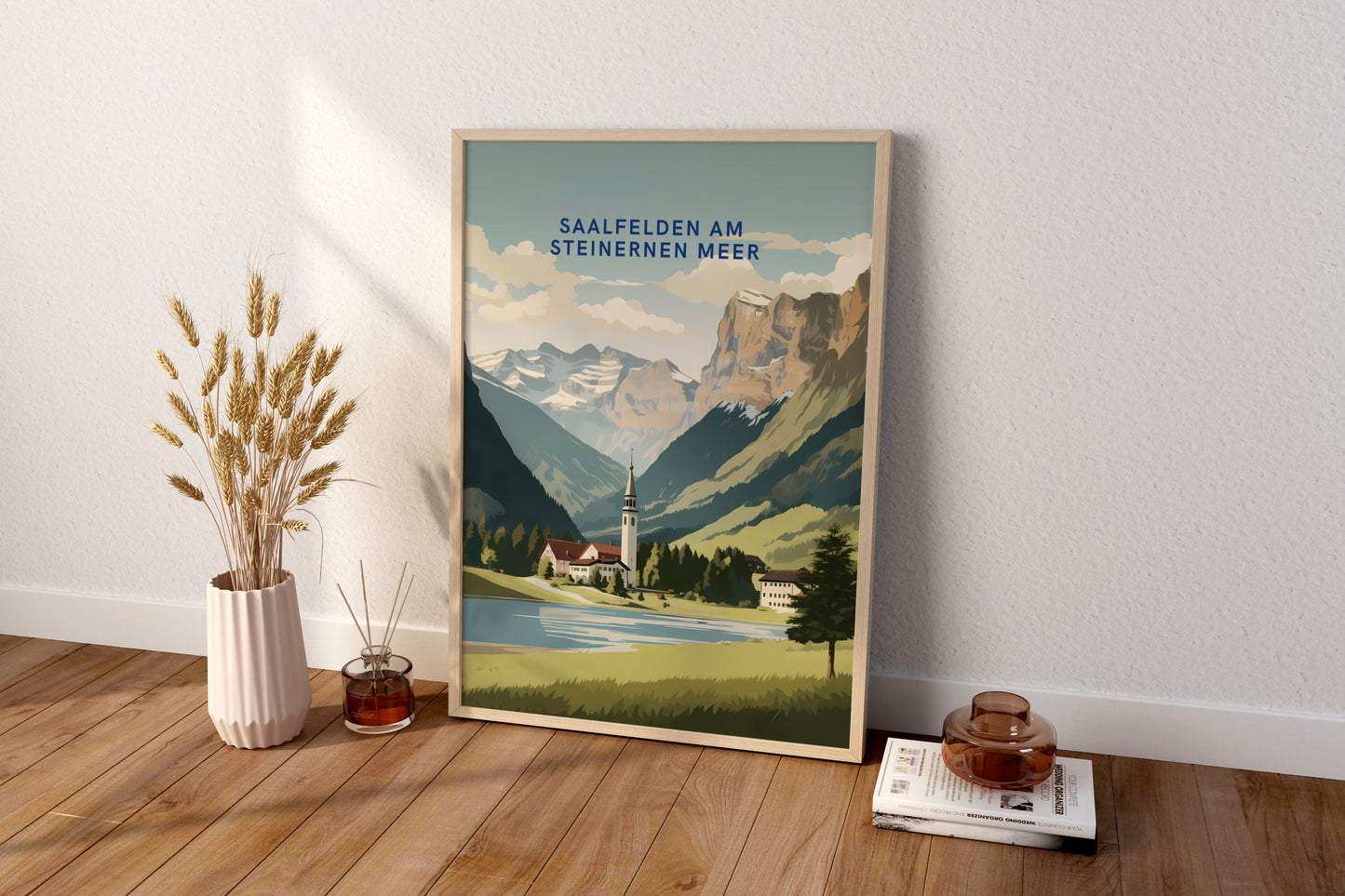 Saalfelden am Steinernen Meer Austria Travel Print Poster - Pitchers Design