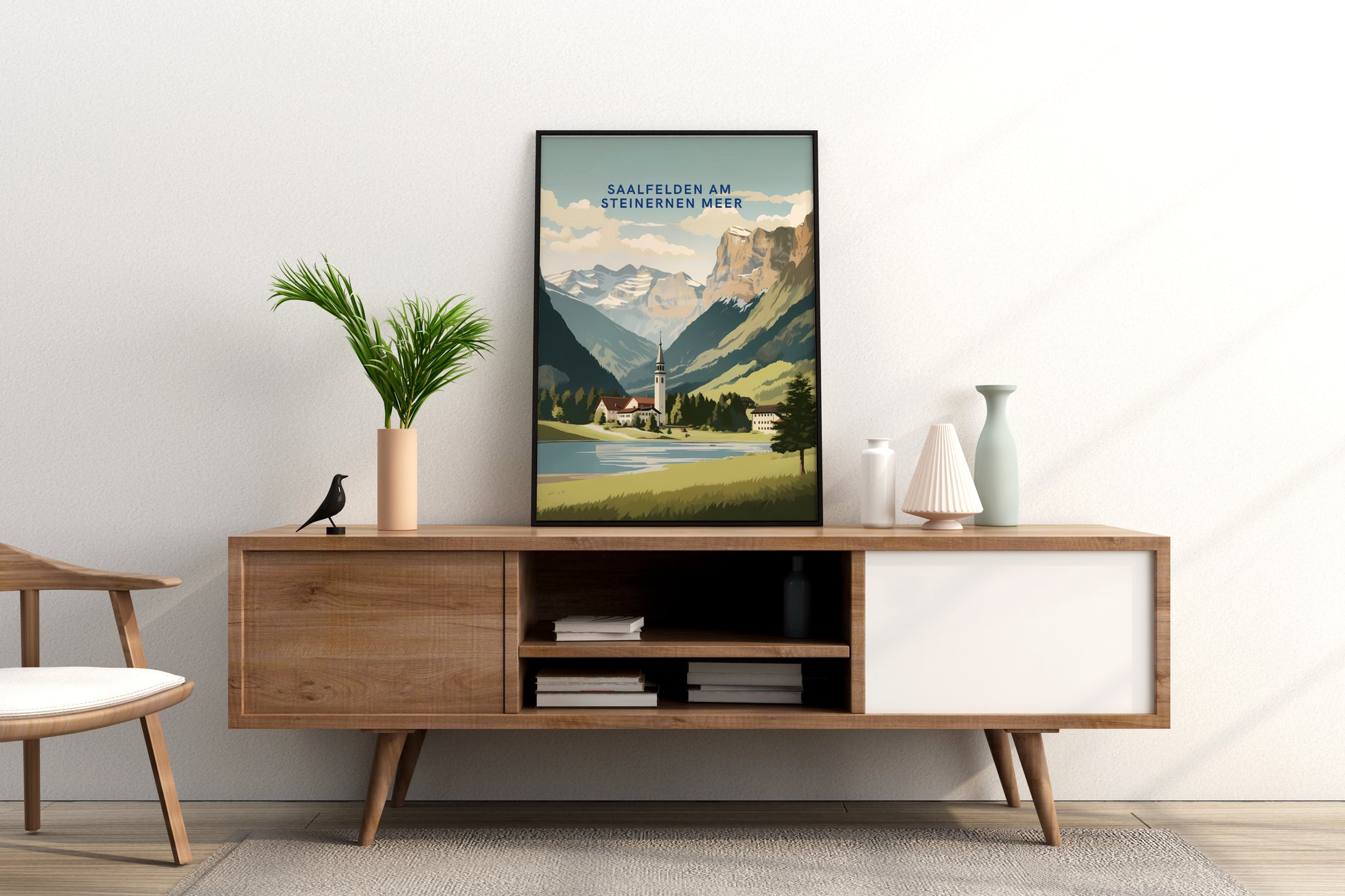 Saalfelden am Steinernen Meer Austria Travel Print Poster - Pitchers Design