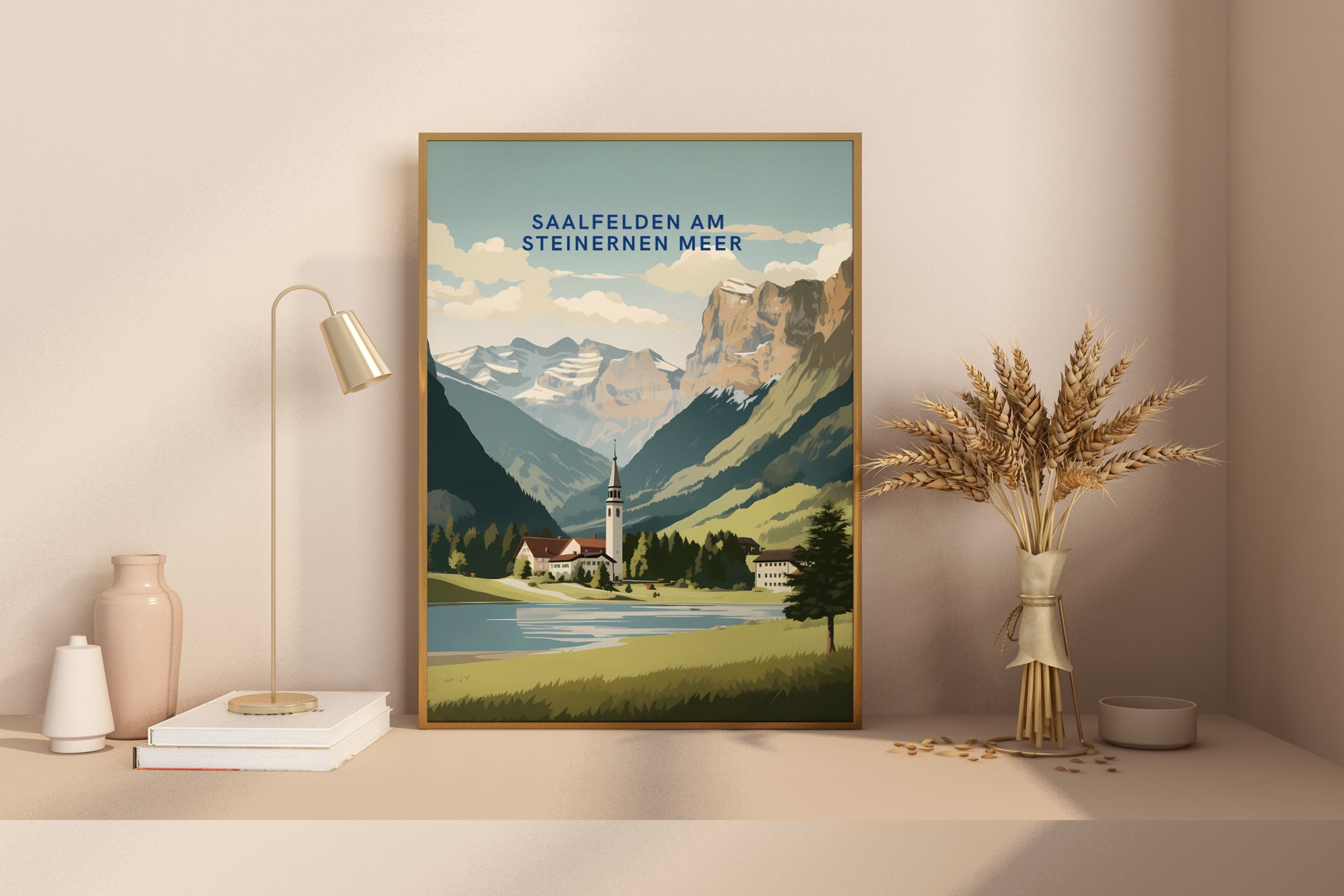 Saalfelden am Steinernen Meer Austria Travel Print Poster - Pitchers Design