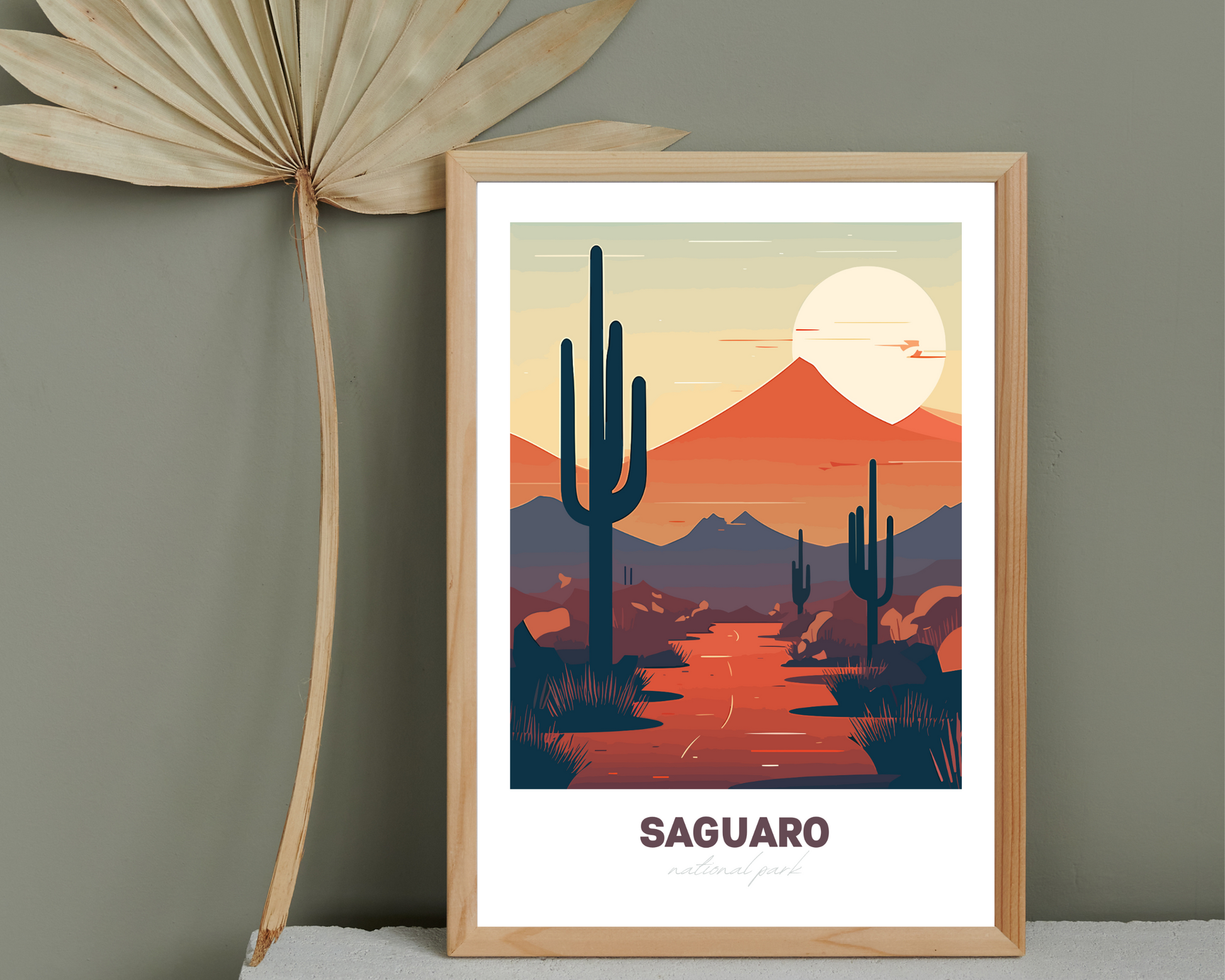 Saguaro National Park Travel Poster Print - Pitchers Design