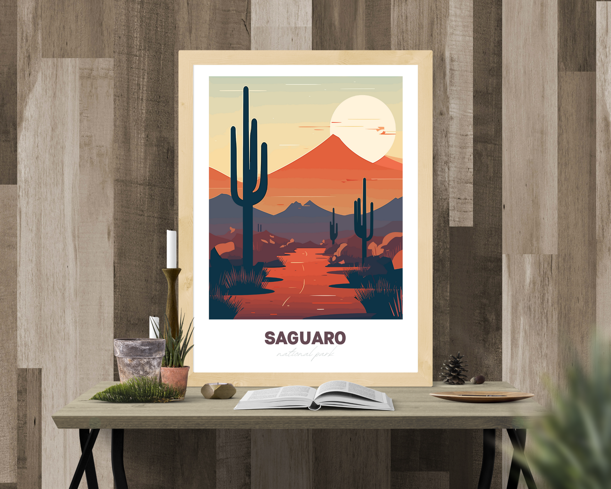 Saguaro National Park Travel Poster Print - Pitchers Design