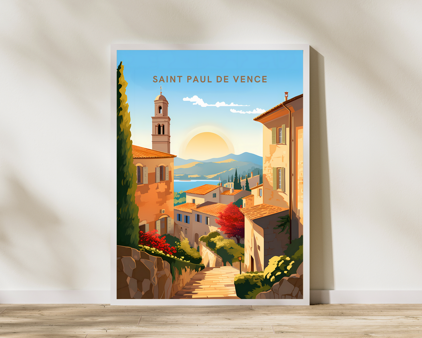 Saint Paul de Vence France Travel Poster Print - Pitchers Design