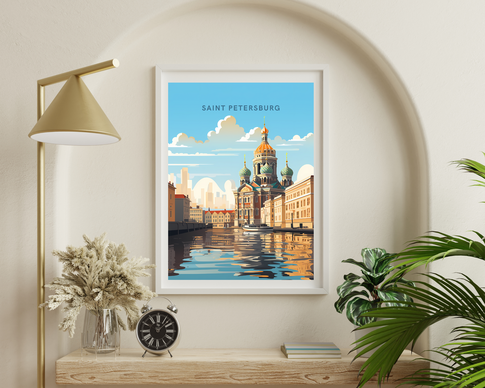 Saint Petersburg Russia Travel Poster Print - Pitchers Design