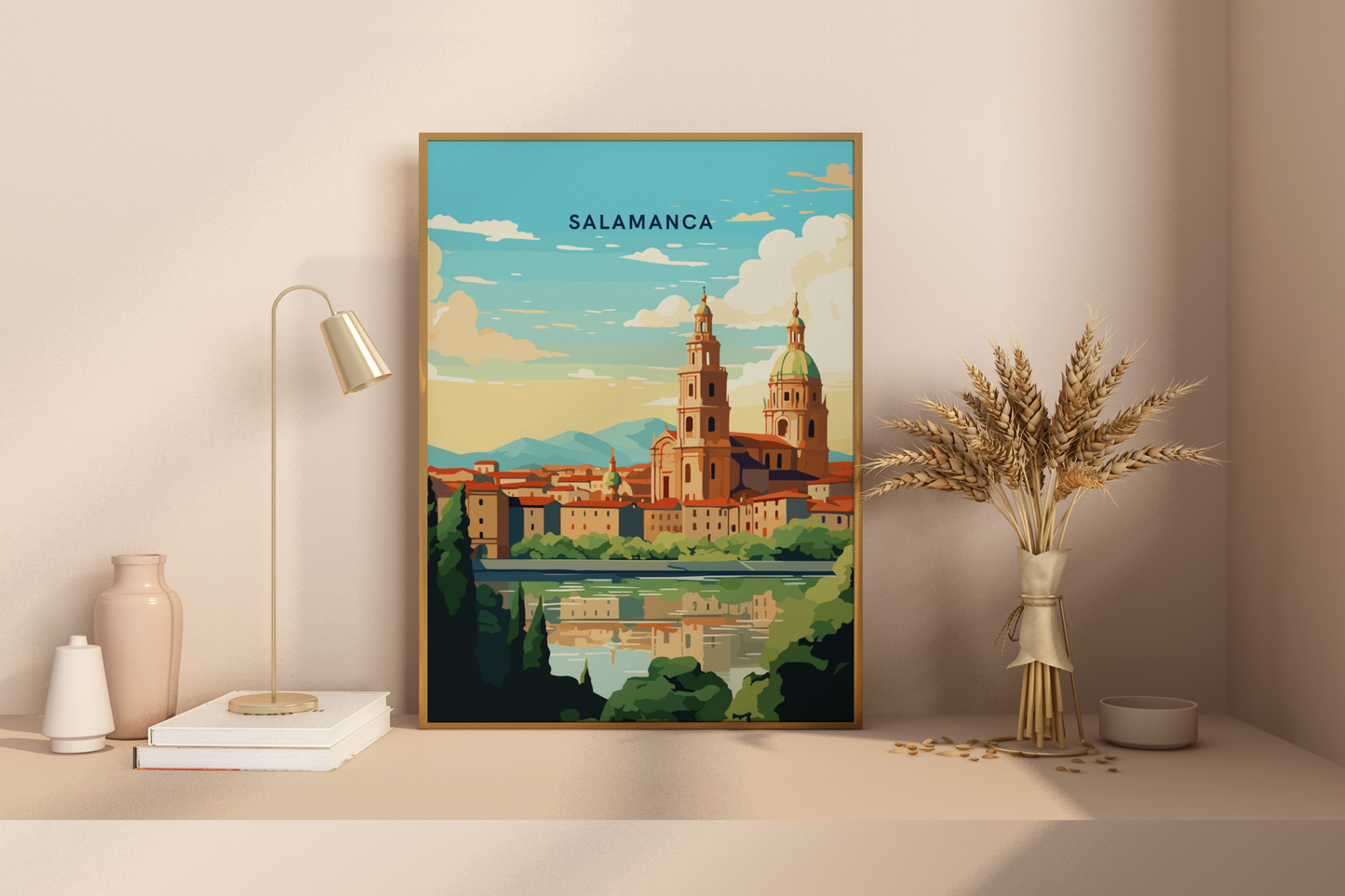 Salamanca Spain Travel Print Poster - Pitchers Design