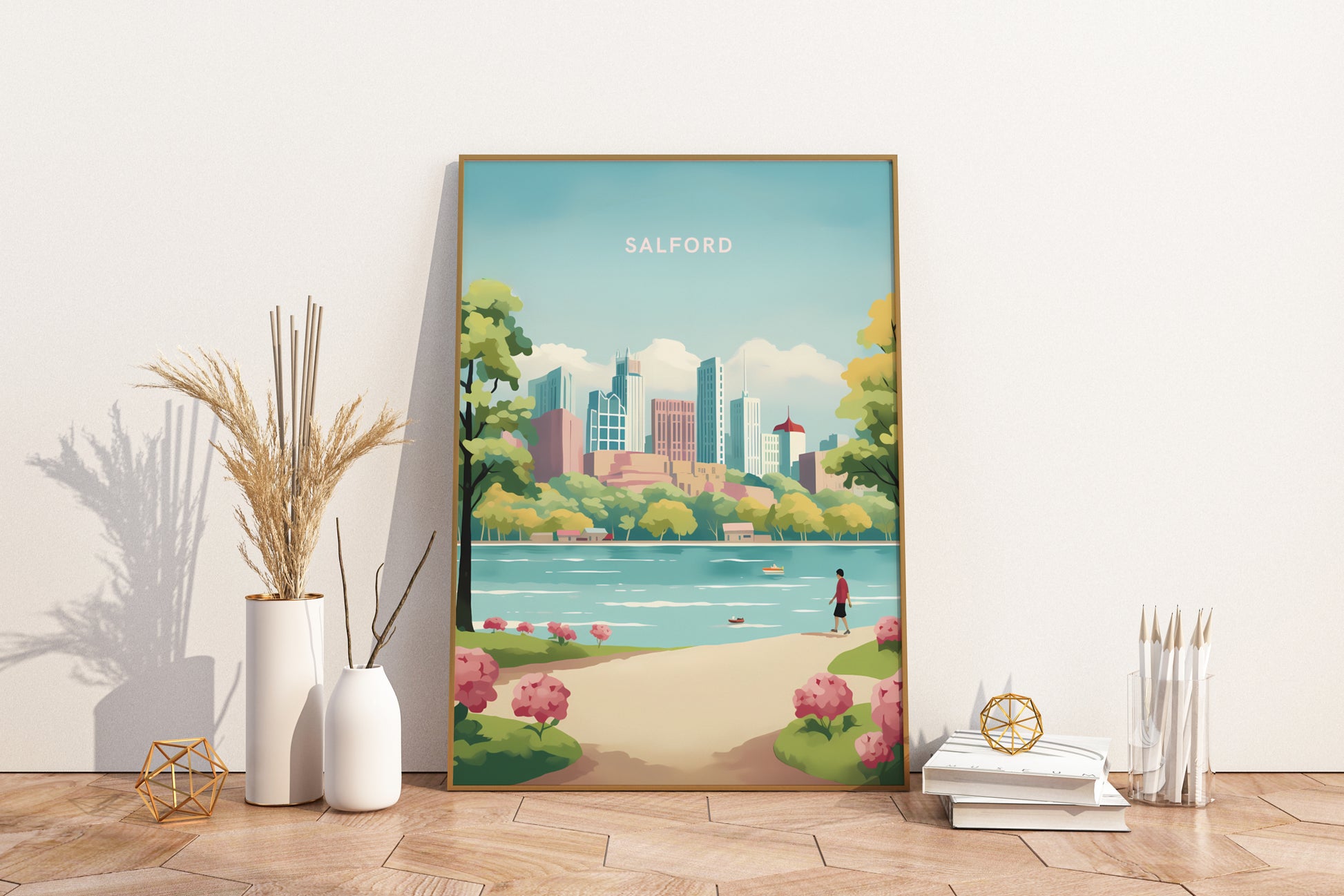 Salford England Travel Poster Print - Pitchers Design