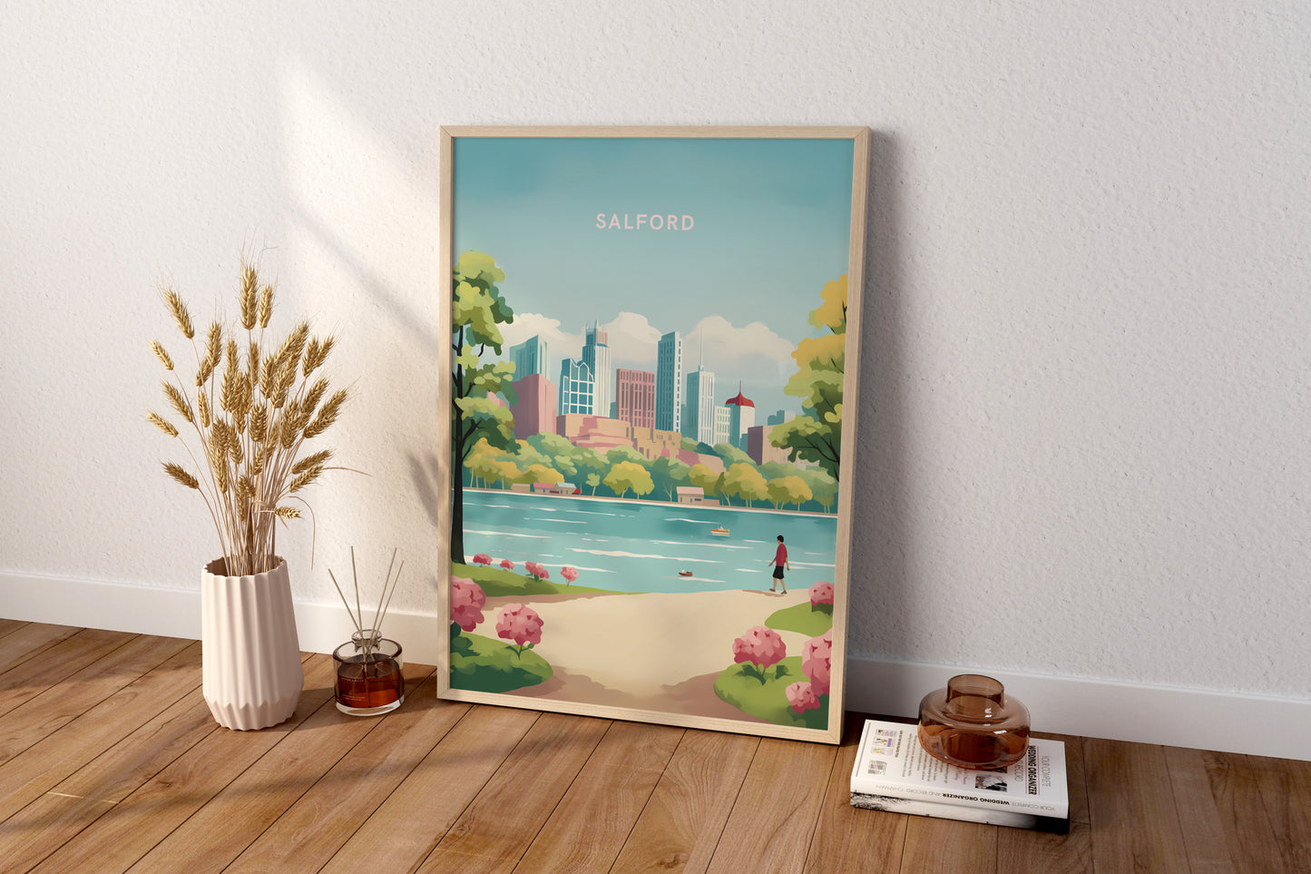 Salford England Travel Poster Print - Pitchers Design