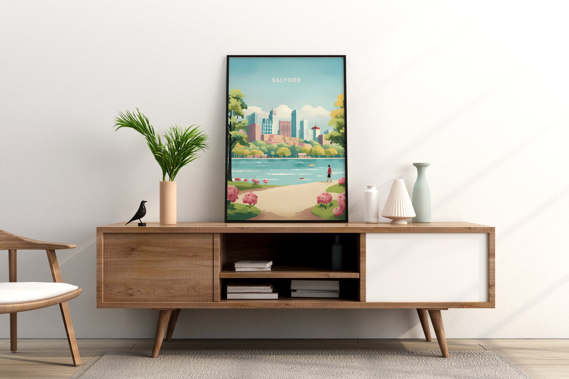 Salford England Travel Poster Print - Pitchers Design