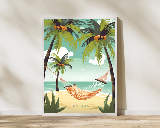 San Blas Islands Travel Poster Print - Pitchers Design