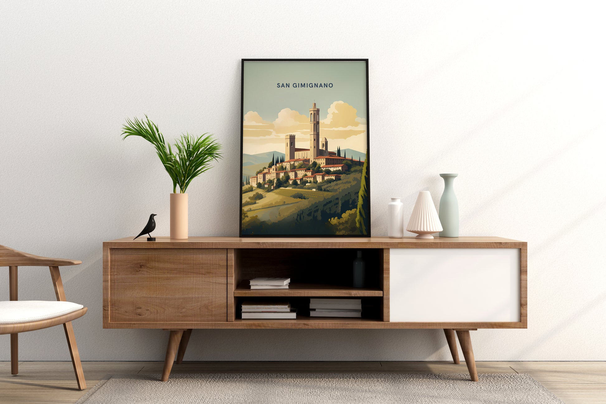 San Gimignano Italy Travel Print Poster - Pitchers Design