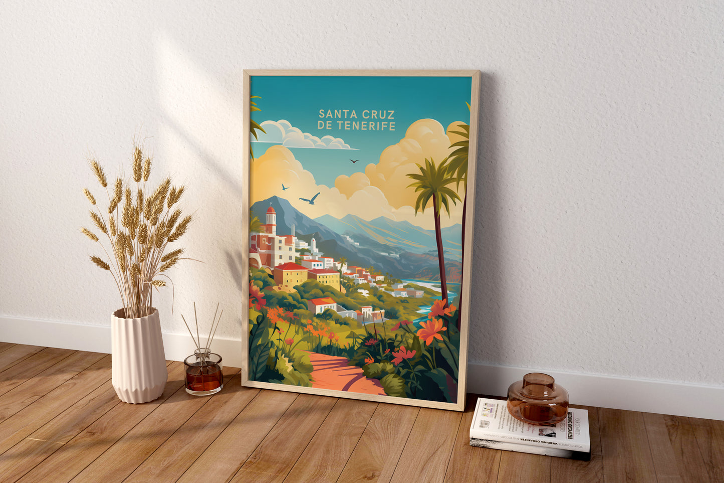 Santa Cruz de Tenerife Spain Travel Poster Print - Pitchers Design