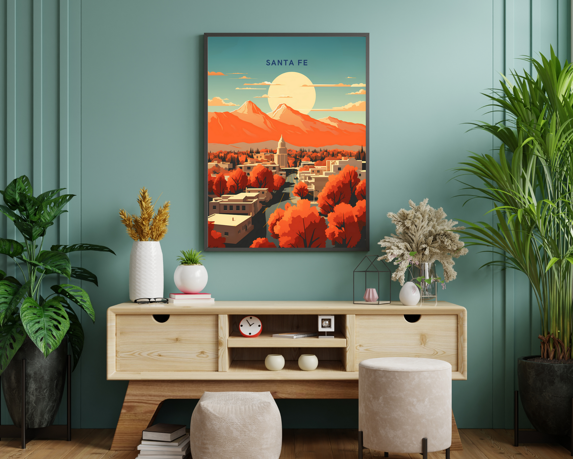 Santa Fe Florida USA Travel Poster Print - Pitchers Design