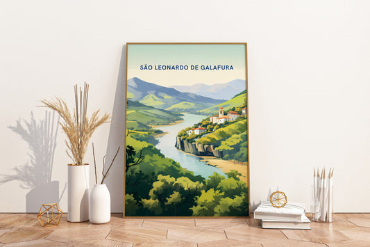 São Leonardo de Galafura Duoro Valley Portugal Travel Print Poster - Pitchers Design