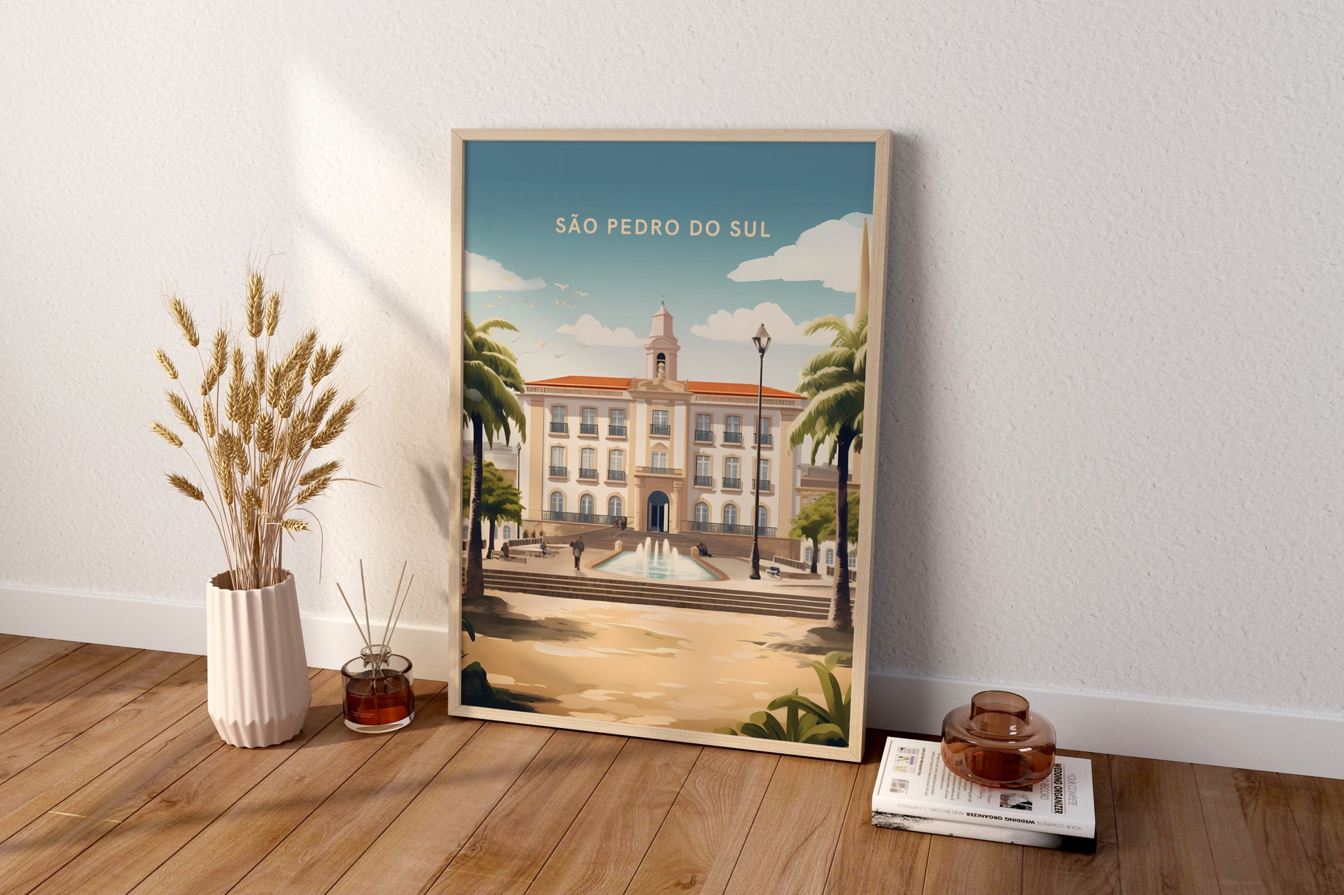 São Pedro do Sul Portugal Travel Print Poster - Pitchers Design