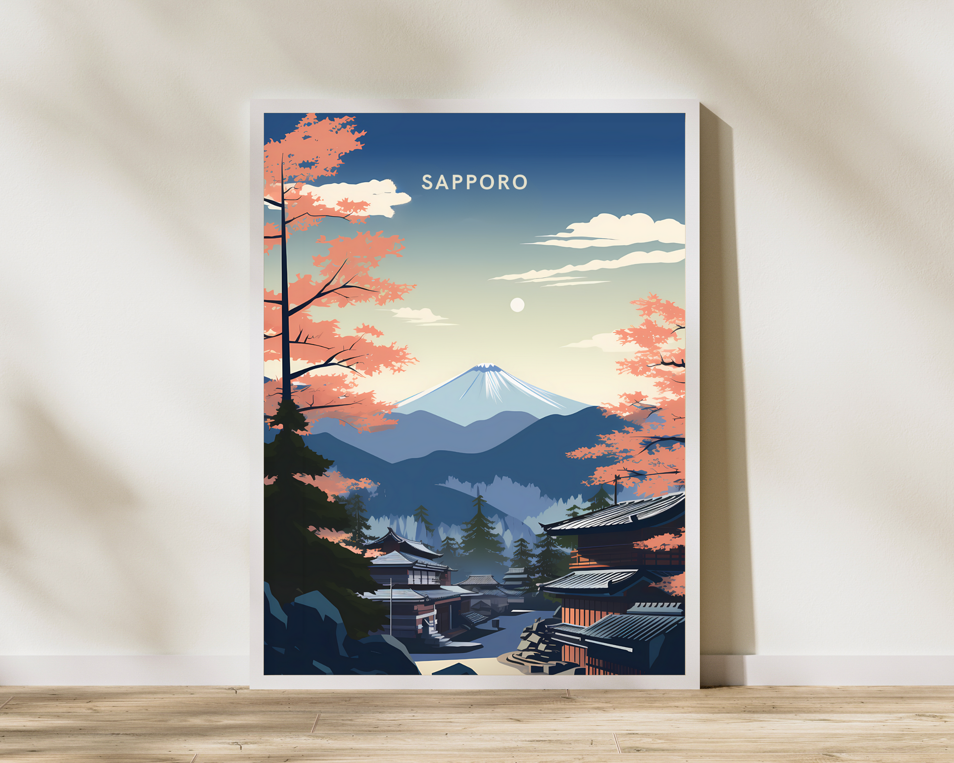 Beauty of Sapporo Japan Travel Poster Print - Pitchers Design