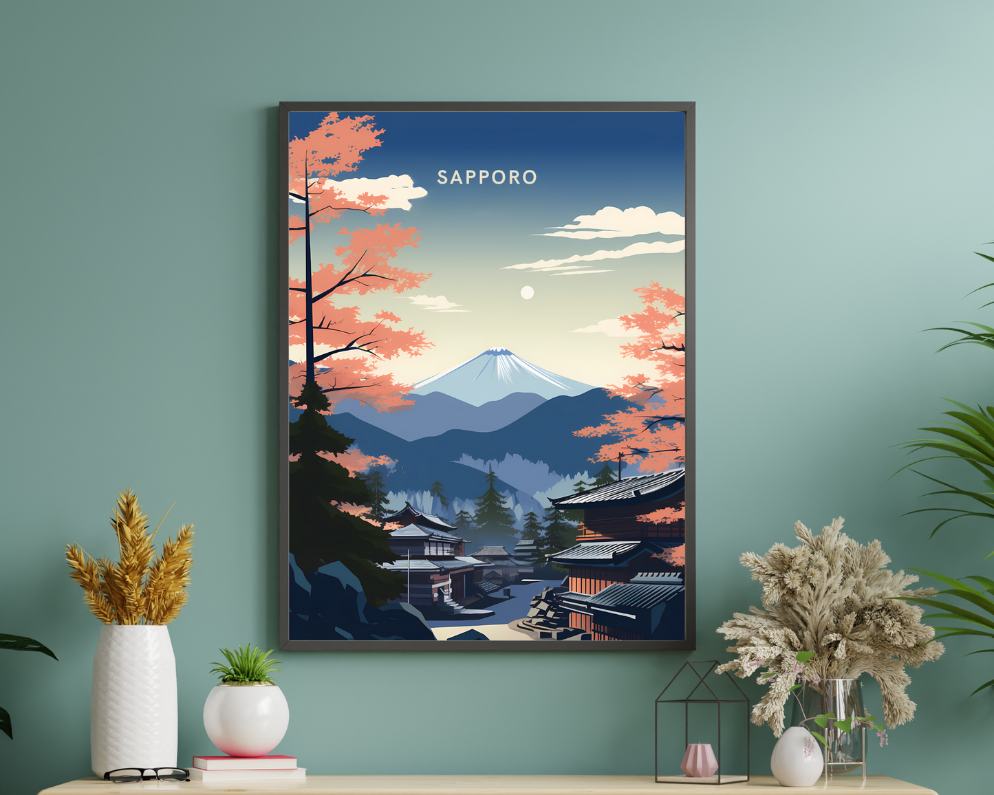 Beauty of Sapporo Japan Travel Poster Print - Pitchers Design