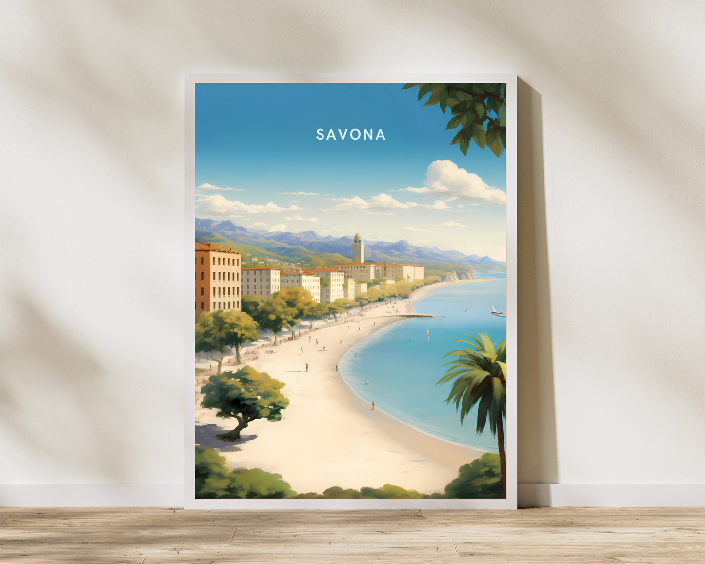 Savona Italy Travel Poster Print - Pitchers Design